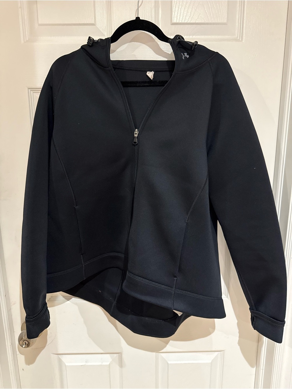 Under Armour Black Hooded Full-Zip Bomber Jacket
